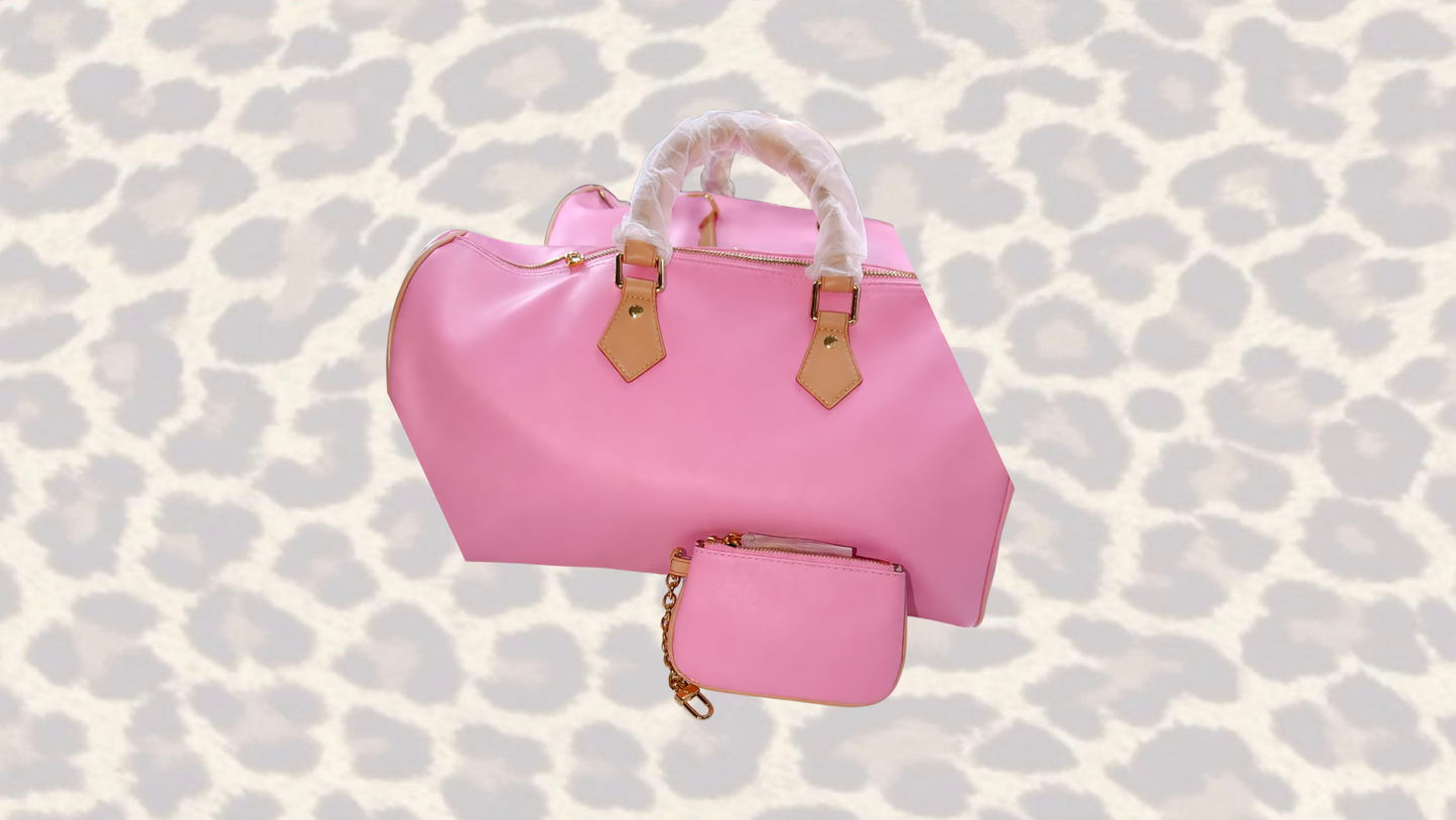 Pink duffle
