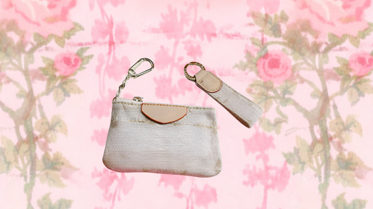 Vanilla coin purse and keychain set