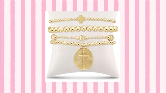 Gold bracelet stack
