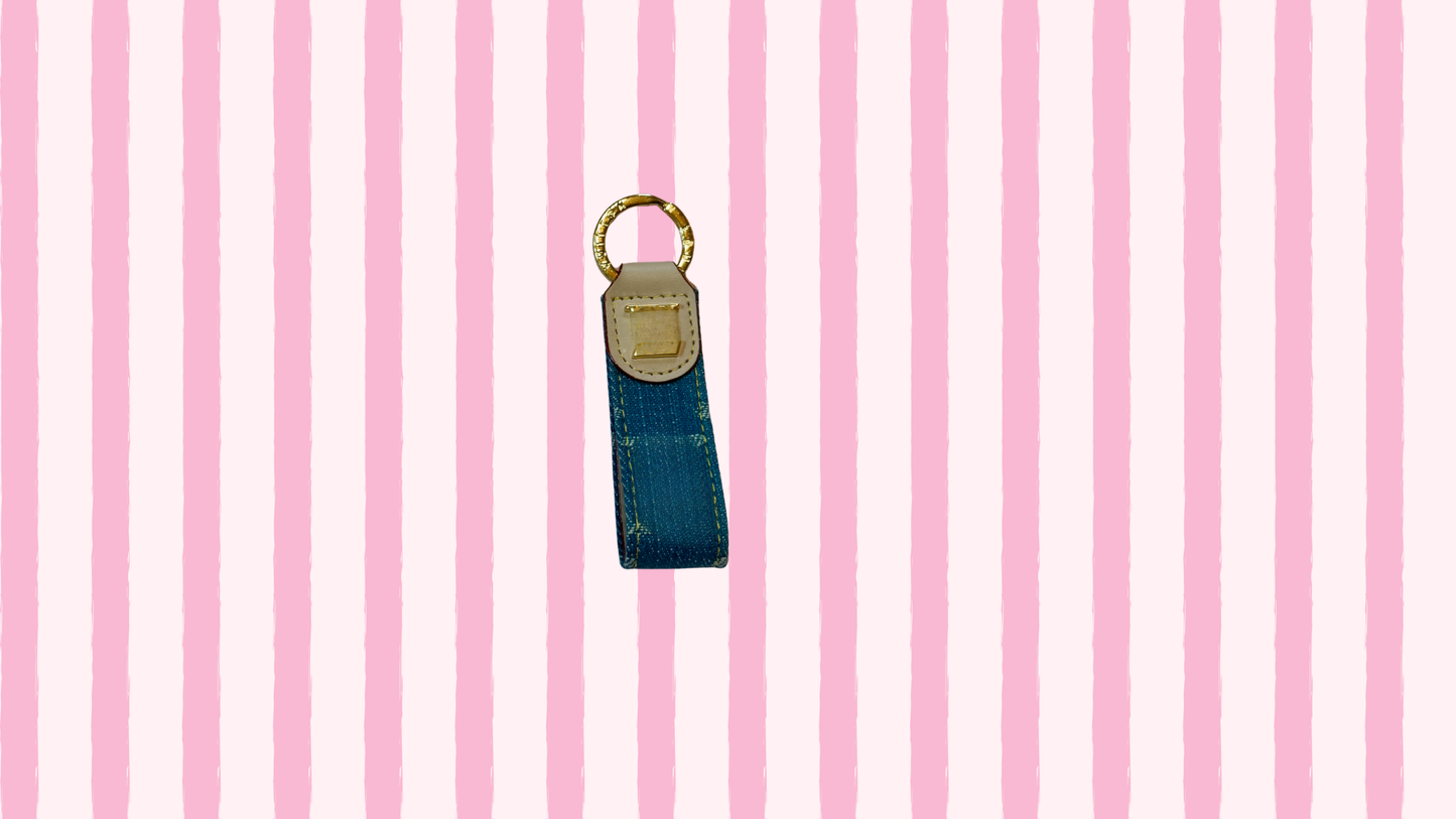 Blue denim Clara keychain