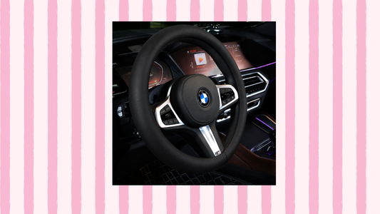 Black steering wheel cover