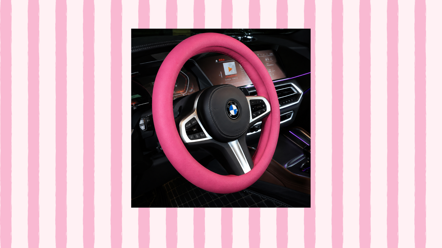 Fushia steering wheel cover